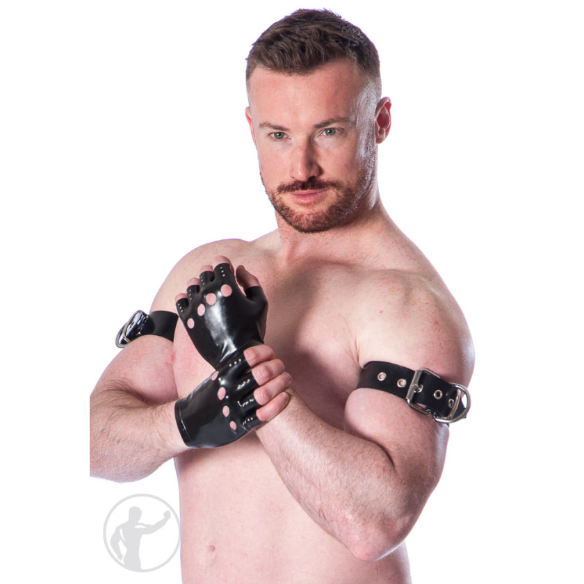 Rubber Fingerless Knuckle Gloves