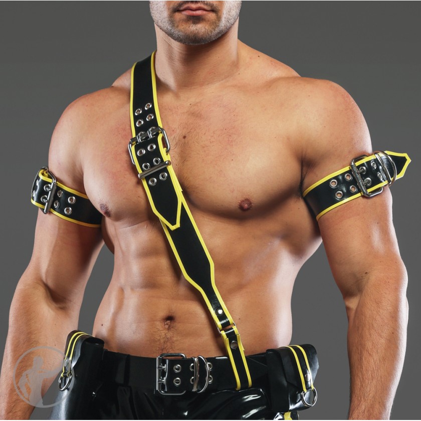 Rubber Officer Buckle Up Arm Bands 32cm Bicep