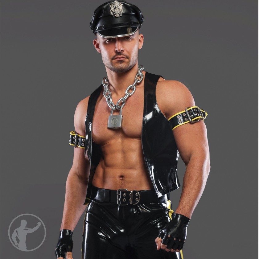 Rubber Officer Buckle Up Arm Bands 32cm Bicep