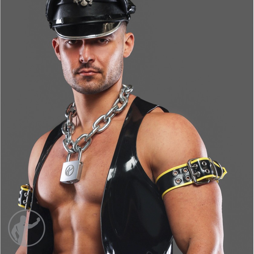 Rubber Officer Buckle Up Arm Bands 32cm Bicep