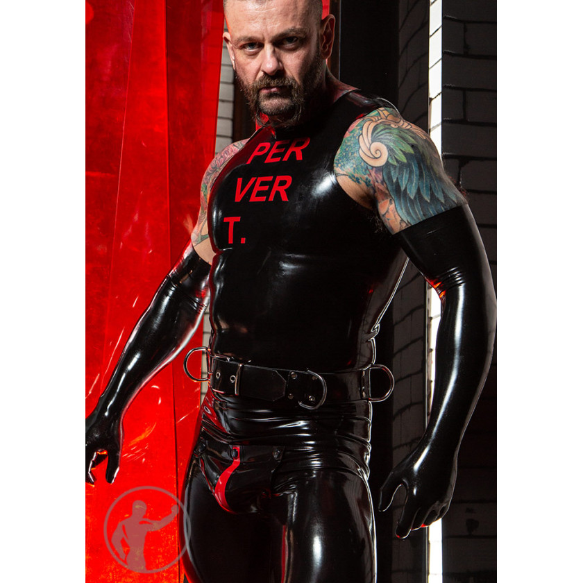 Rubber Bondage Belt 4 D-Rings