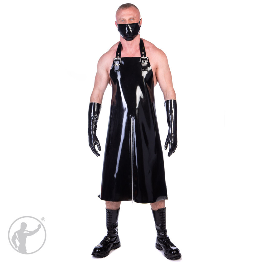 Rubber Butchers Apron & Mask Zip Up Front