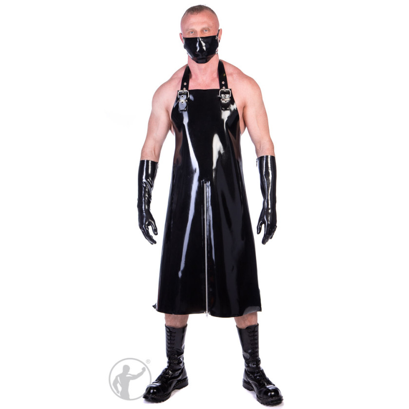 Rubber Butchers Apron & Mask Zip Up Front