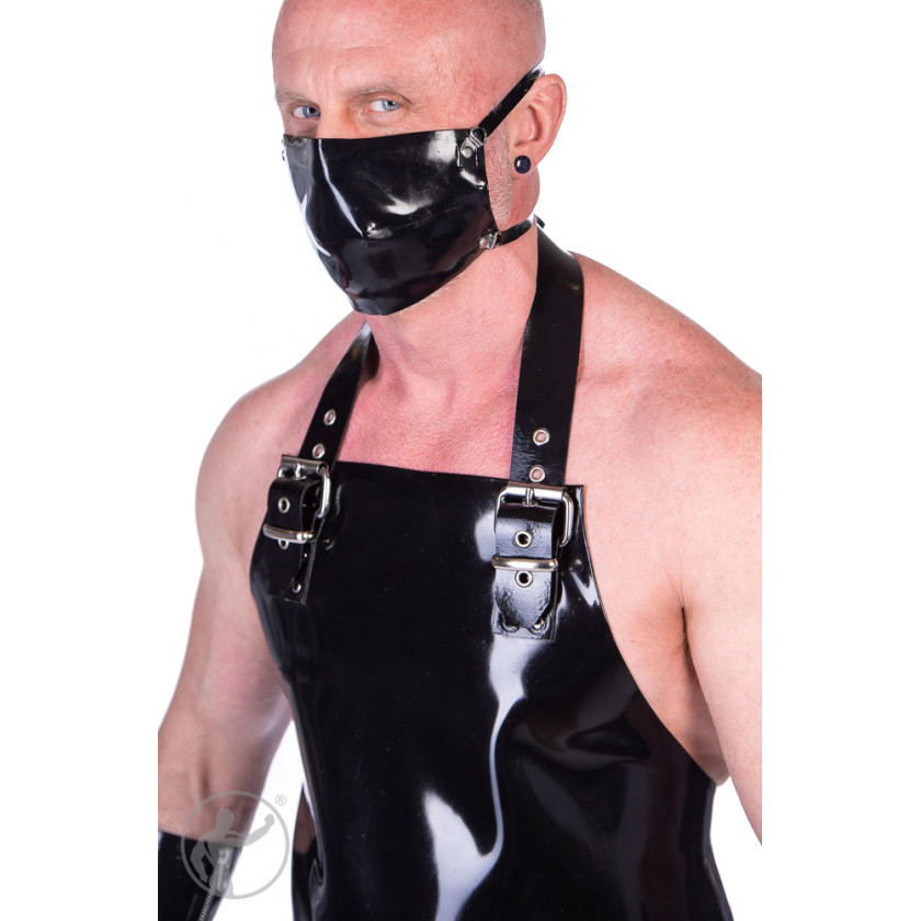 Rubber Butchers Apron & Mask Zip Up Front