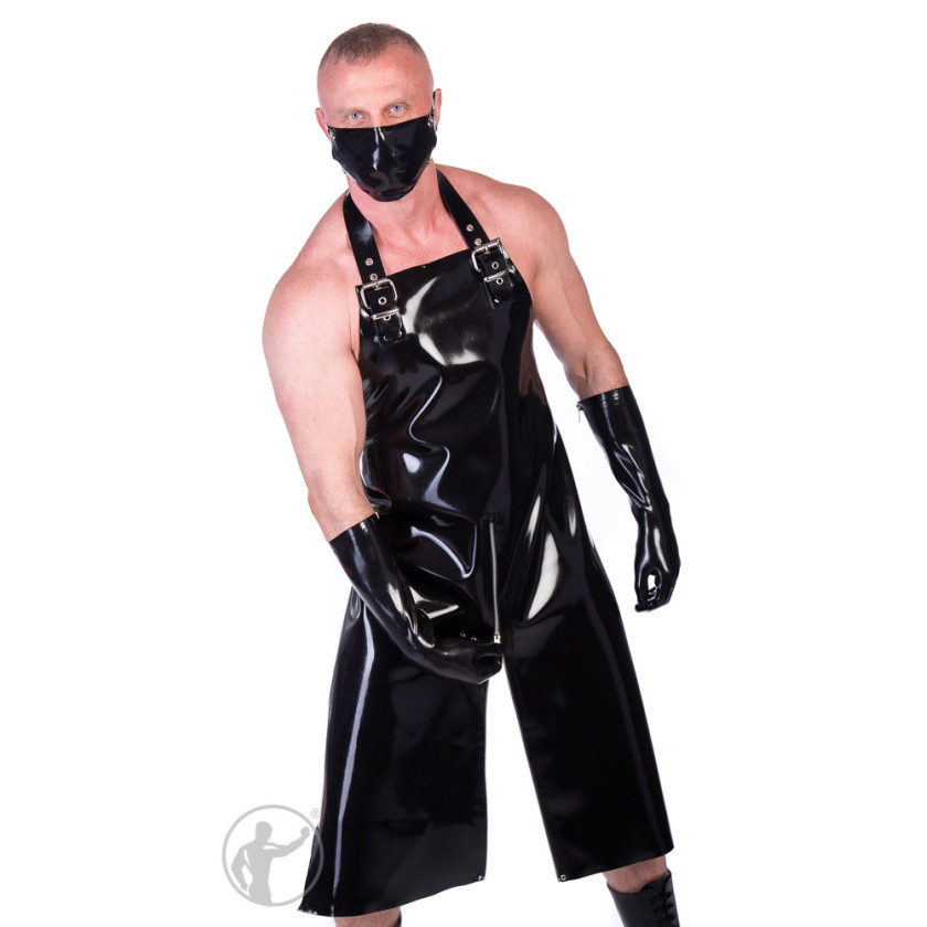 Rubber Butchers Apron & Mask Zip Up Front