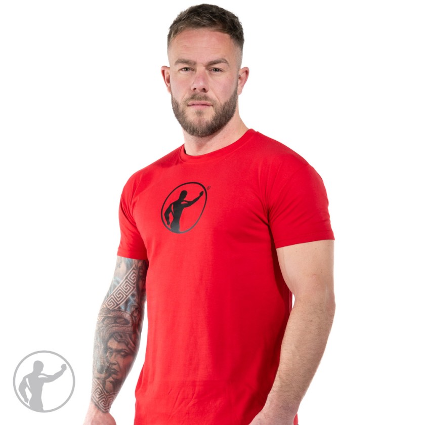 Cotton Red T-Shirt With Invincible Logo
