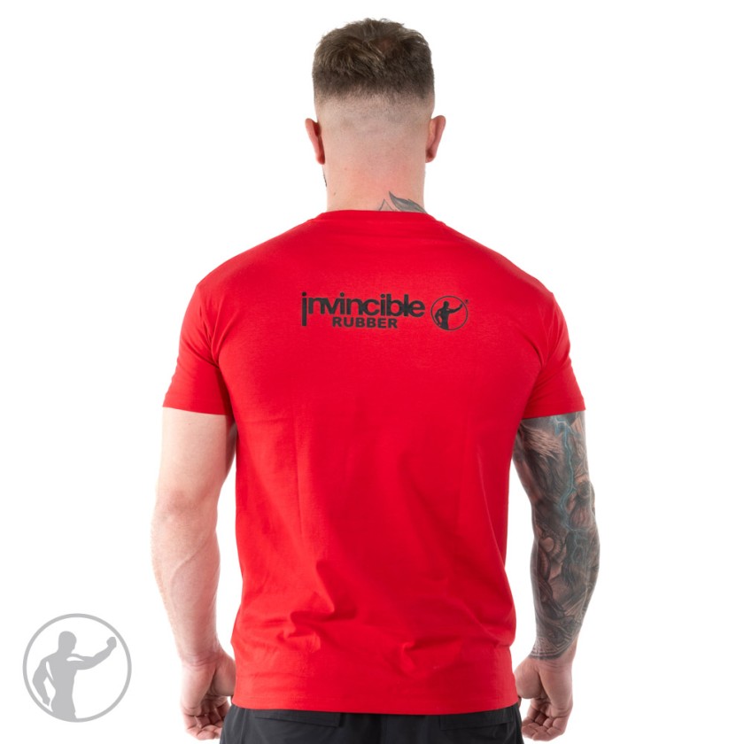 Cotton Red T-Shirt With Invincible Logo