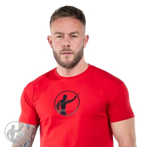 Cotton Red T-Shirt With Invincible Logo