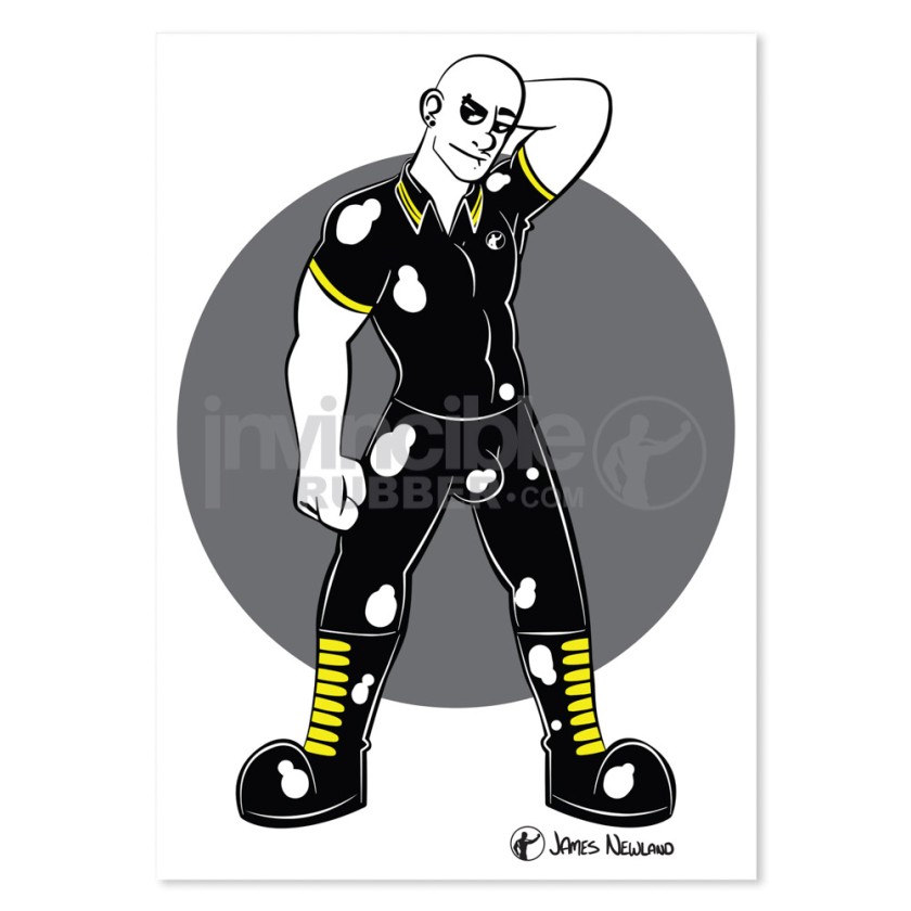 James Newland Greeting Card with Rubber Skinhead illustration