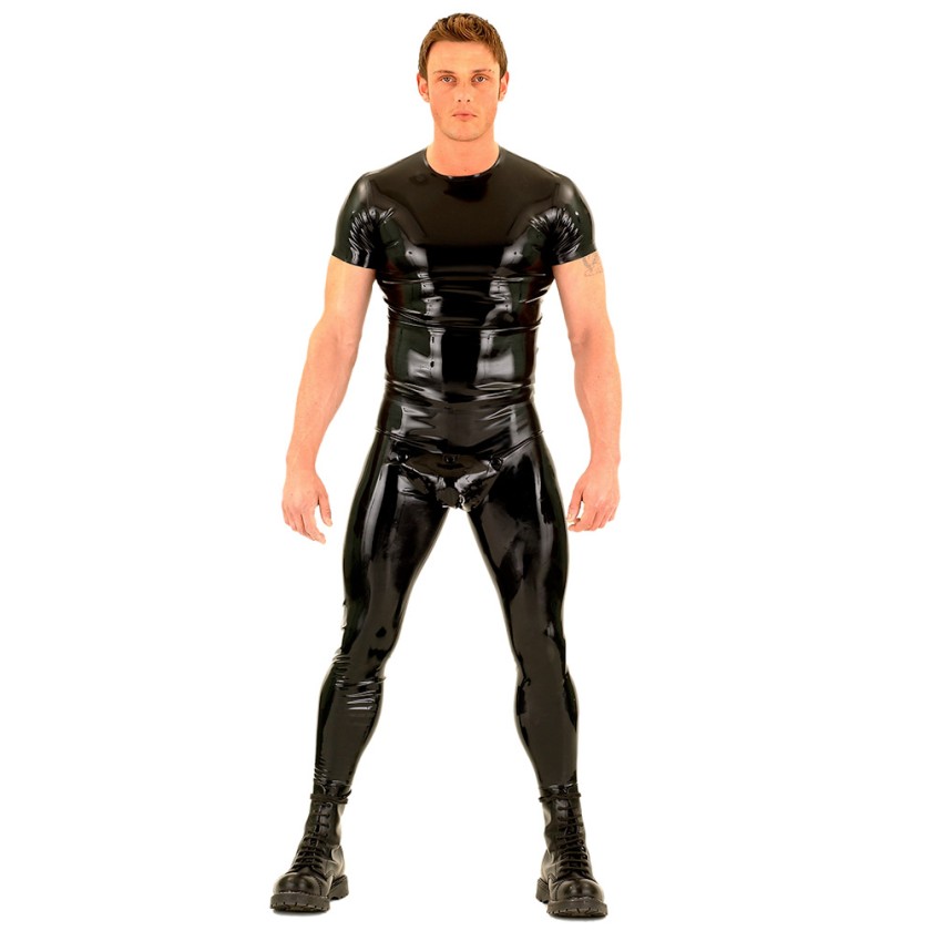 Rubber  Cod Piece Leggings