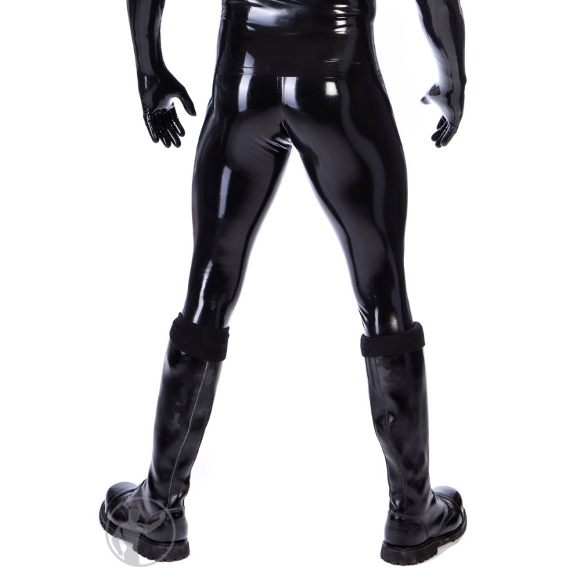 High quality latex trousers rubber leggings for women in black color