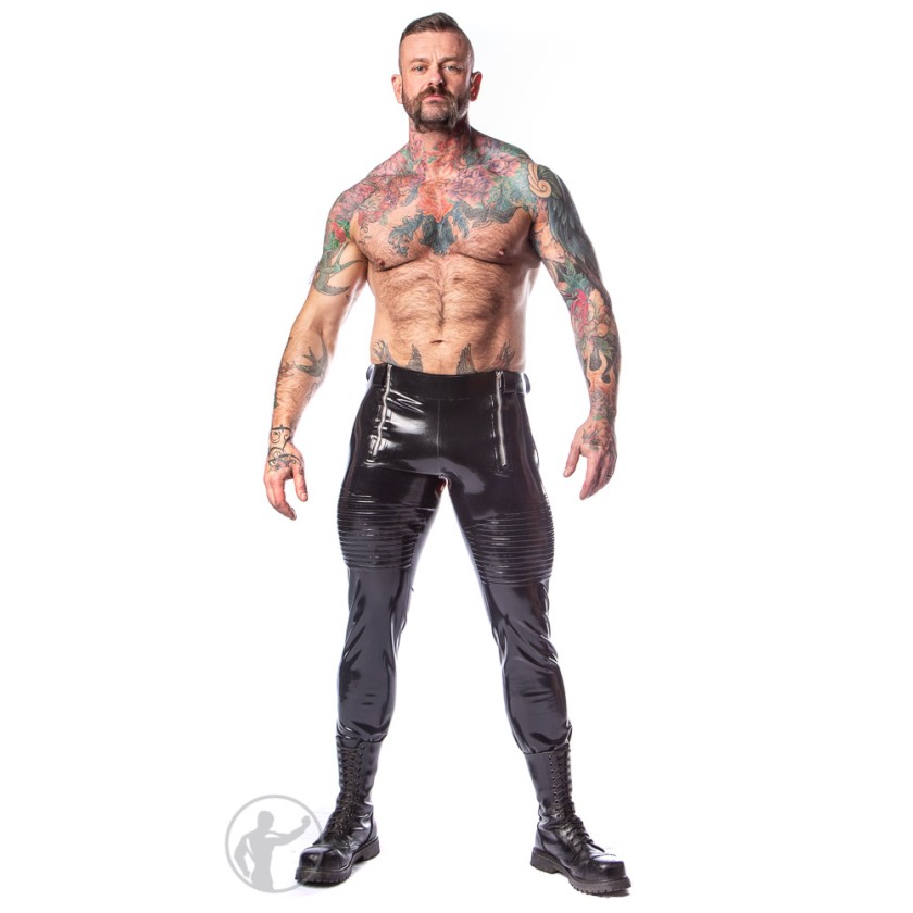 Rubber Dirty Biker Jeans