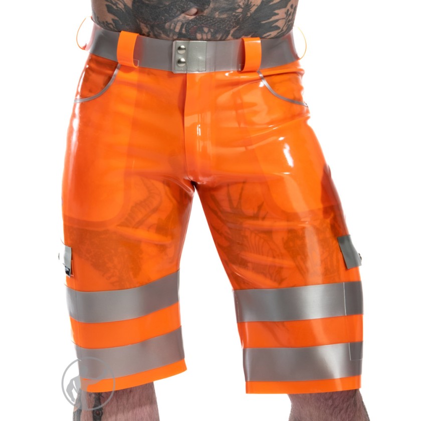 Rubber Hi Vis Cargo Shorts