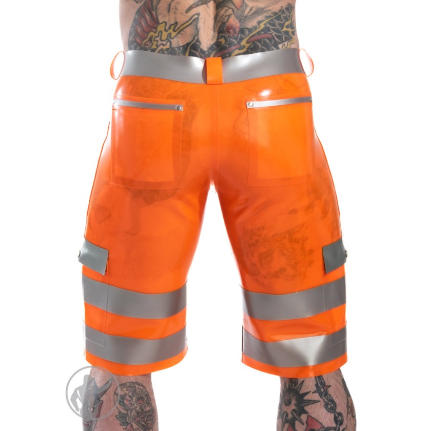 Rubber Hi Vis Cargo Shorts