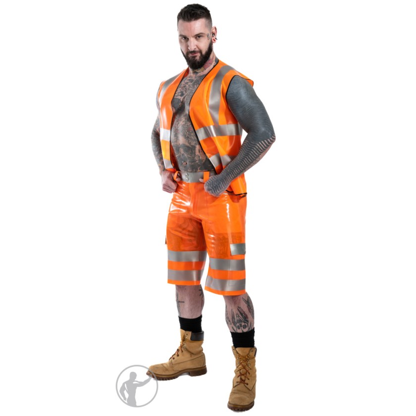 Rubber Hi Vis Cargo Shorts