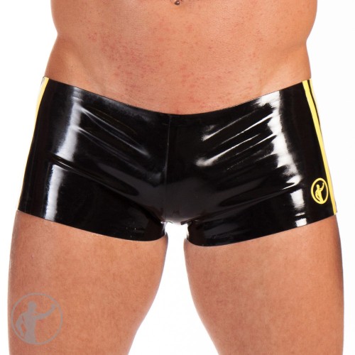 Rubber Boy Shorts With Contrasting Side Stripes