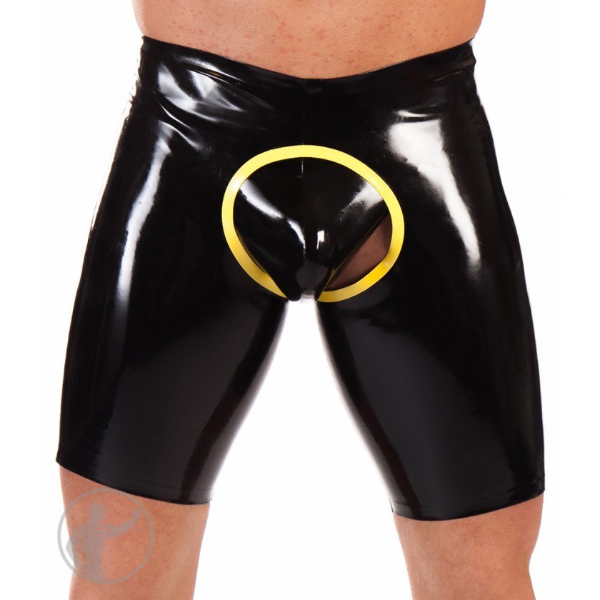 Rubber Chap Trimmed Shorts 