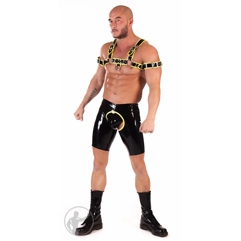 Rubber Chap Trimmed Shorts 