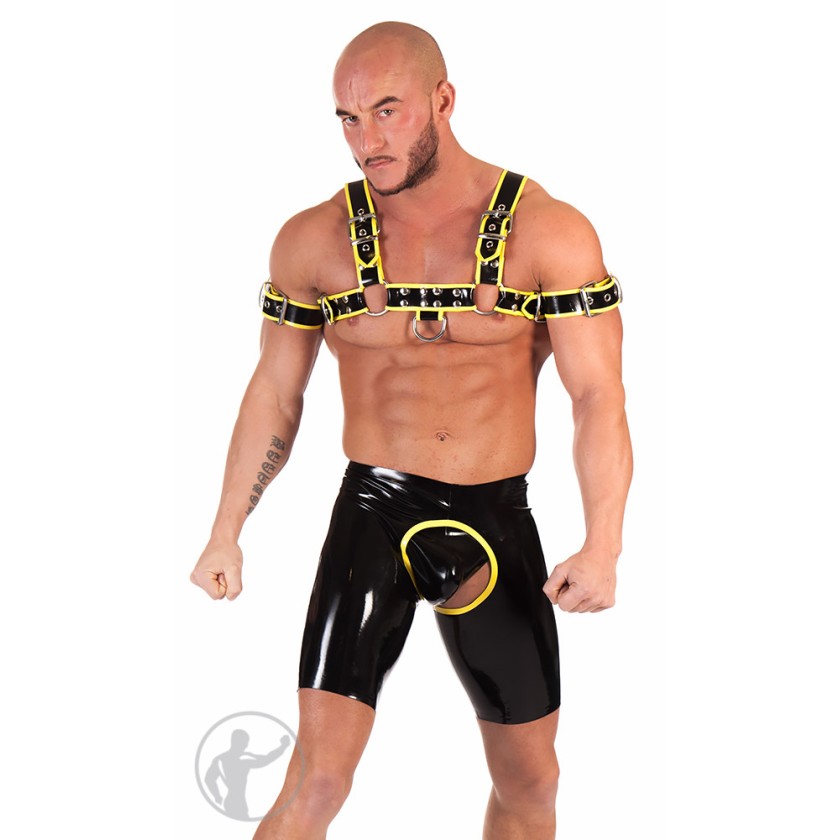 Rubber Chap Trimmed Shorts 