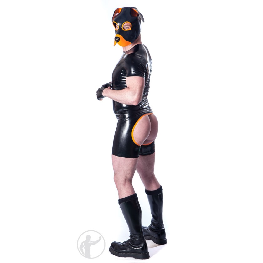 Rubber Dirty Pup Backless Shorts