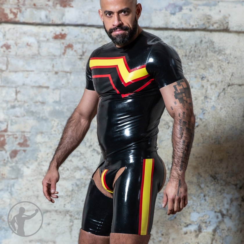 Rubber Pride Flag Chap Shorts
