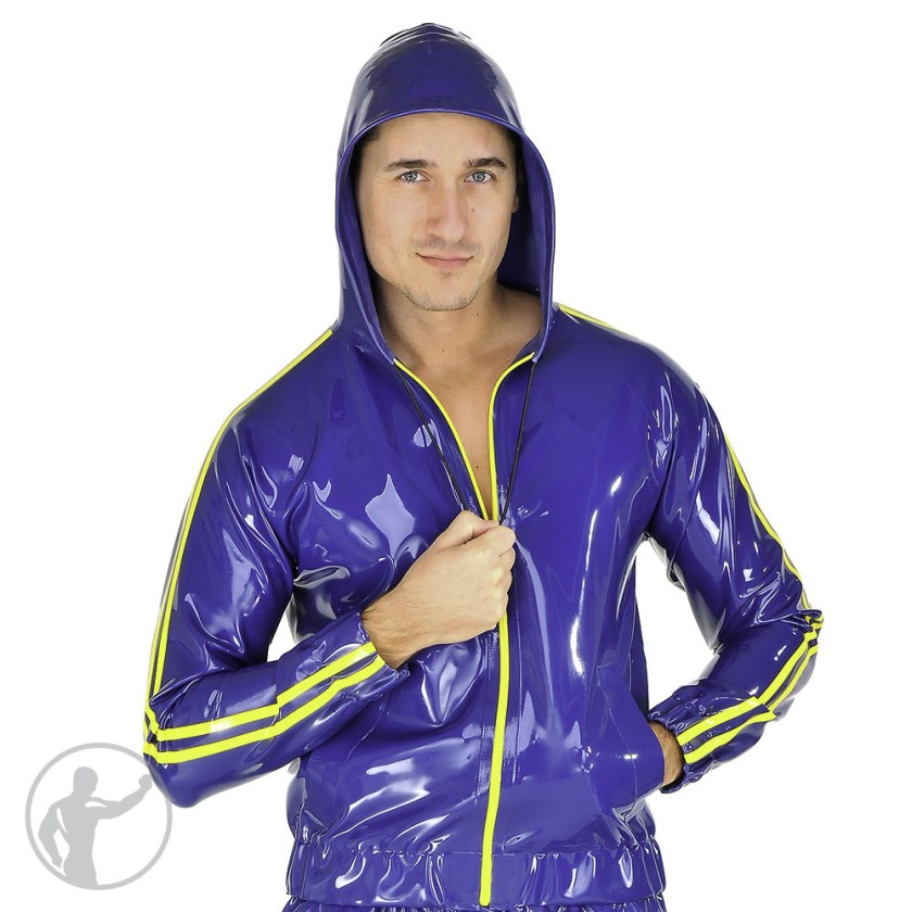 Rubber Hooded Tracksuit Top