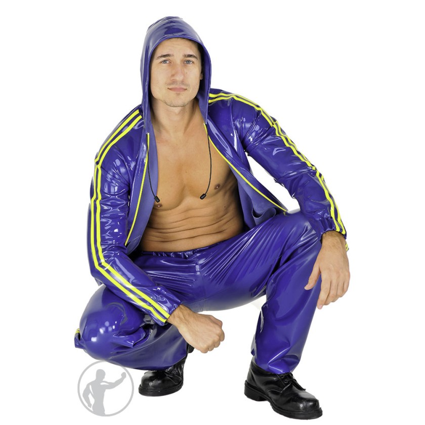 Rubber Hooded Tracksuit Top