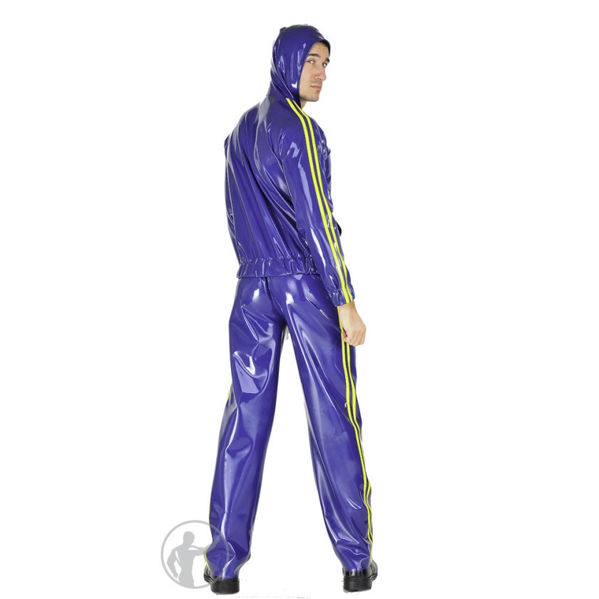 Rubber Hooded Tracksuit Top