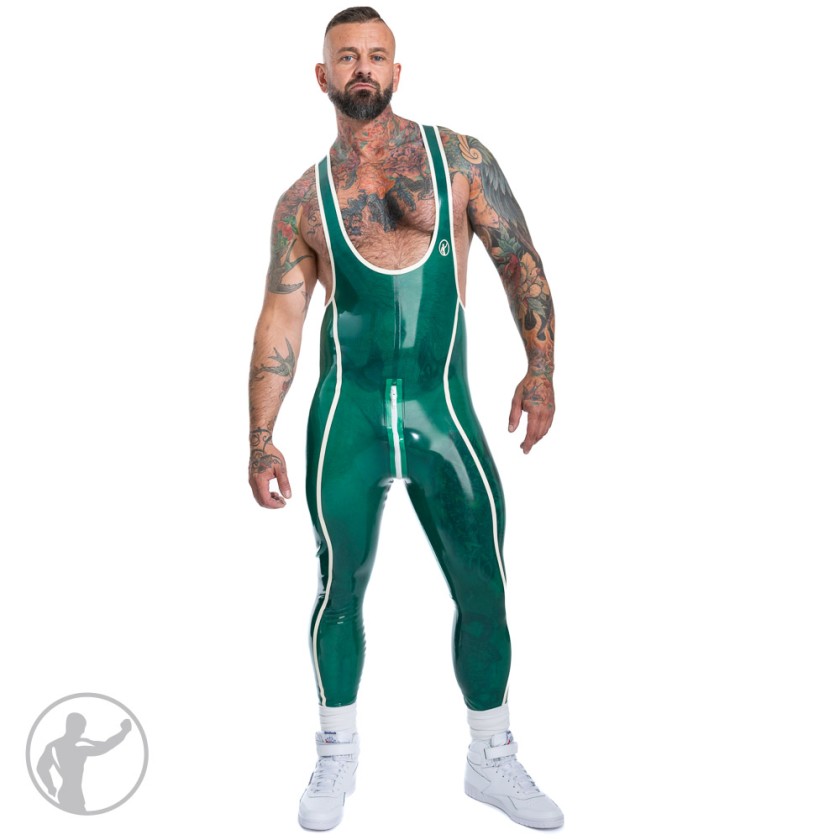 Rubber Long Leg Coach Wrestling Singlet