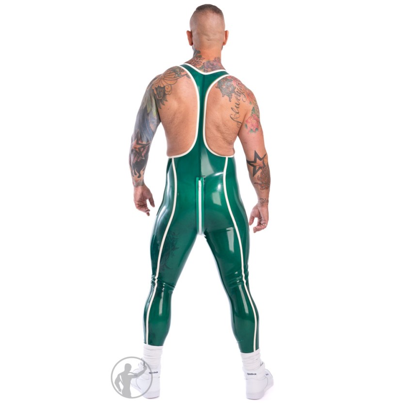 Rubber Long Leg Coach Wrestling Singlet