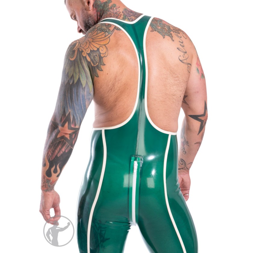 Rubber Long Leg Coach Wrestling Singlet