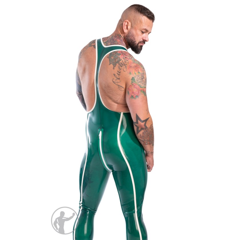 Rubber Long Leg Coach Wrestling Singlet