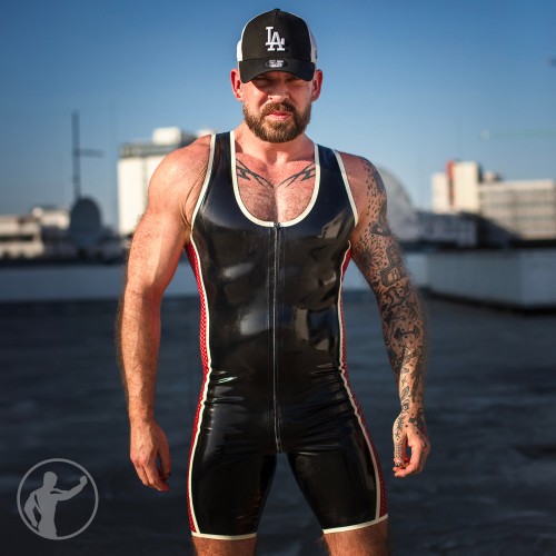 Rubber Romulus Tri Suit With Thru Zip