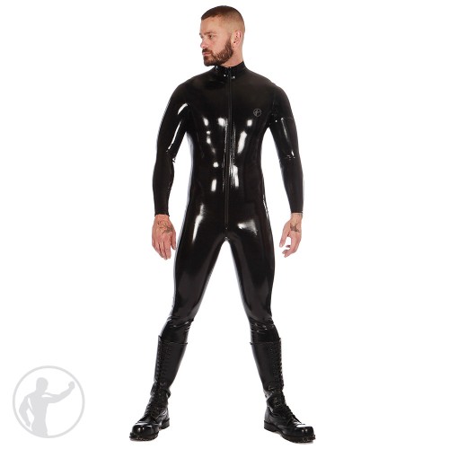 Rubber Catsuit With Front Zip