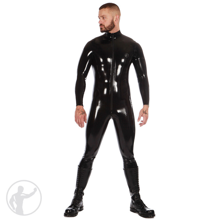 Rubber Catsuit With Front Zip