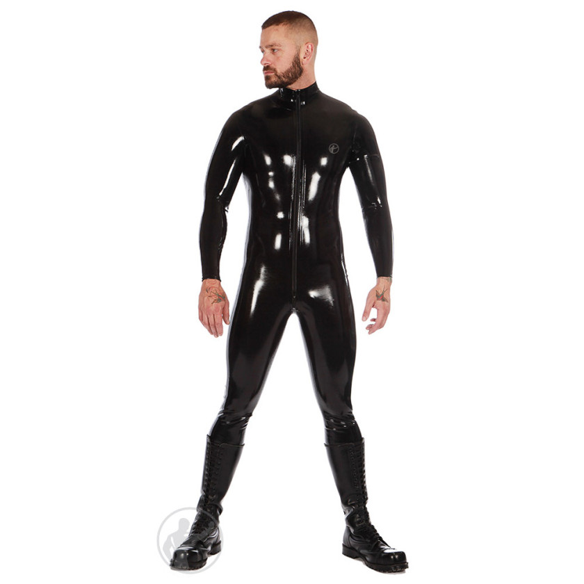 Rubber Catsuit With Front Zip