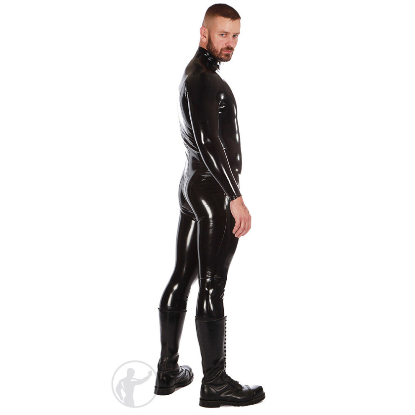 Rubber Catsuit With Front Zip