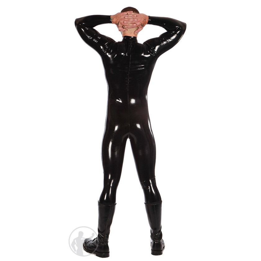 Rubber Catsuit With Front Zip