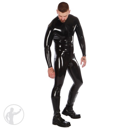 Rubber Catsuit With Thru Zip