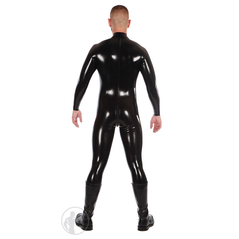 Rubber Catsuit With Thru Zip