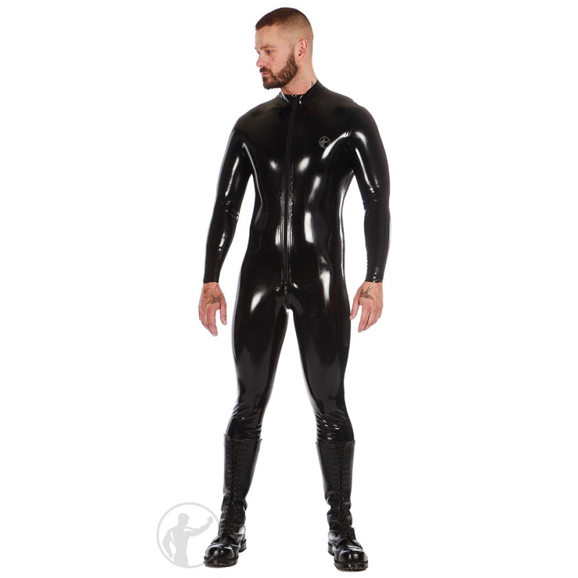 Rubber Catsuit With Thru Zip
