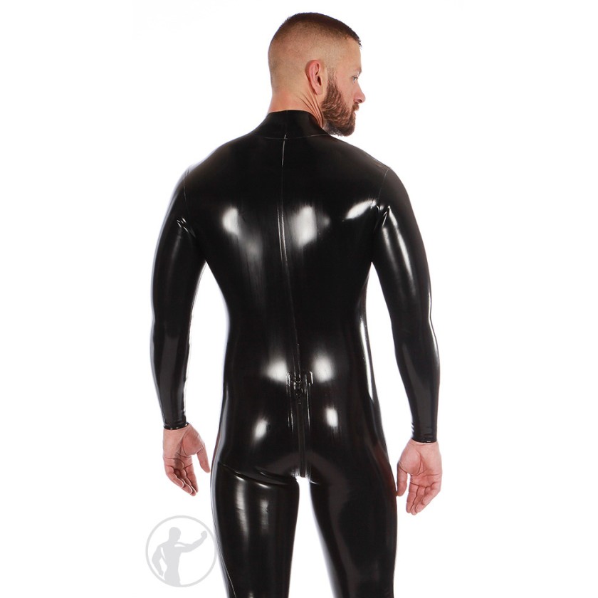 Rubber Catsuit With Thru Zip