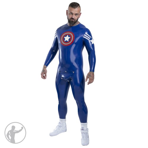 Rubber Captain America Catsuit
