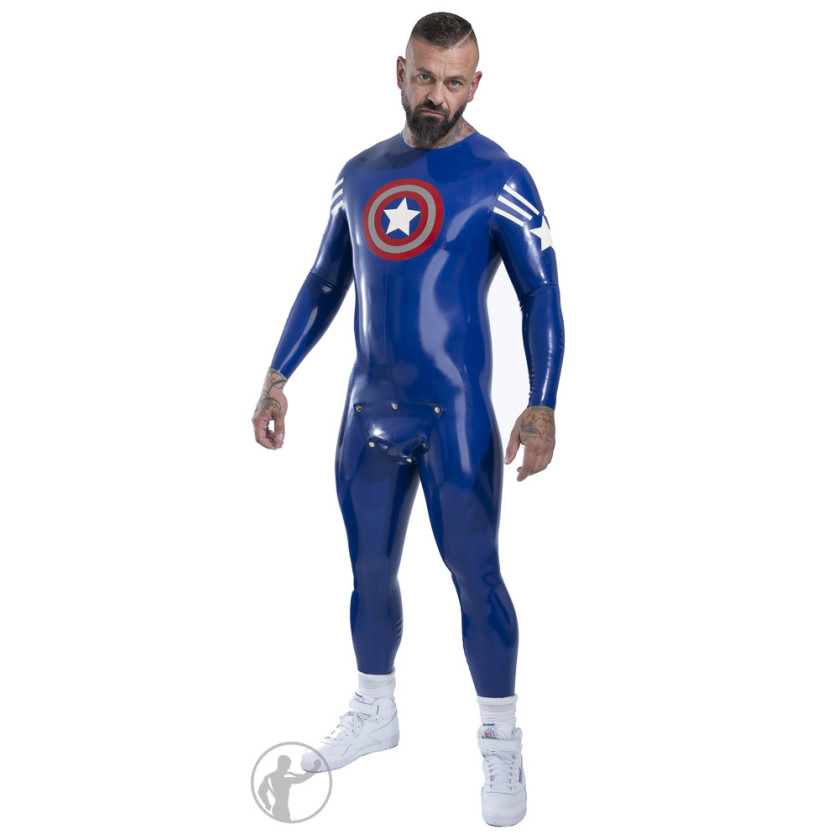 Rubber Captain America Catsuit