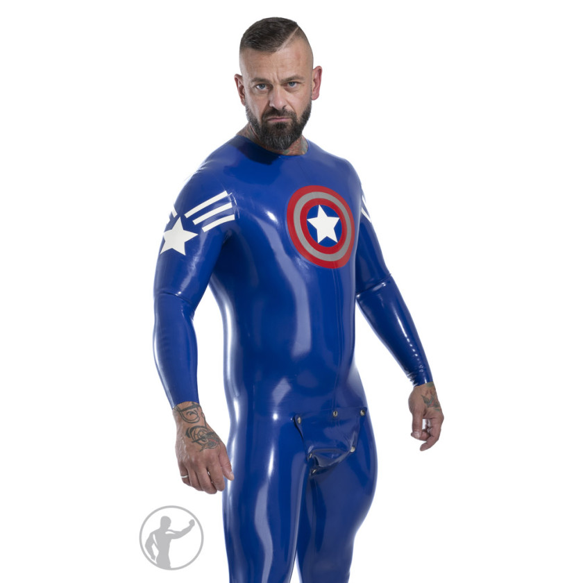 Rubber Captain America Catsuit