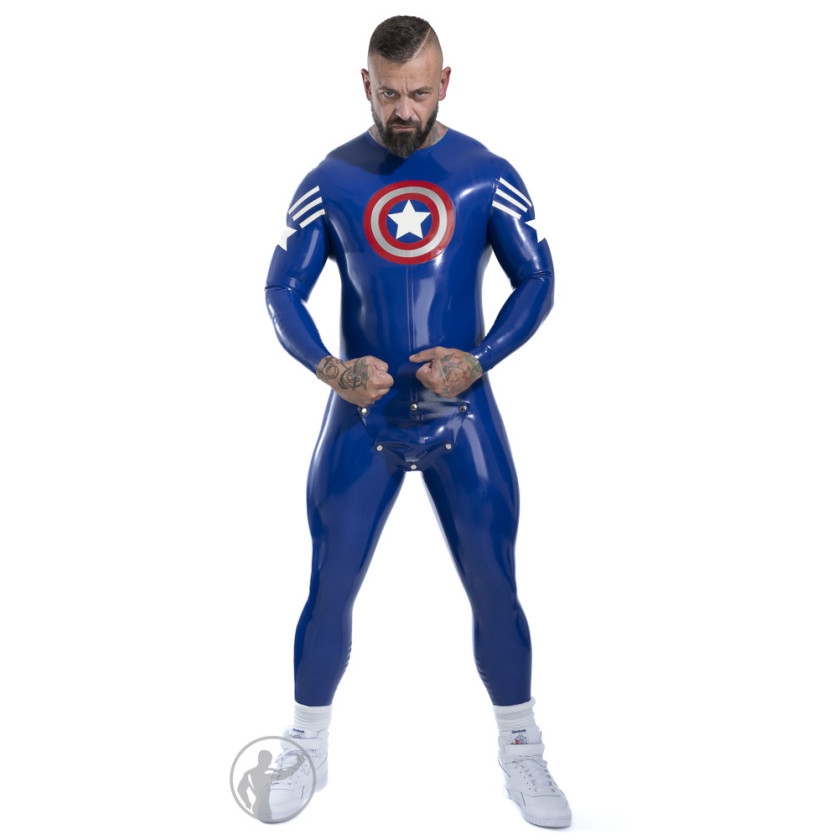 Rubber Captain America Catsuit