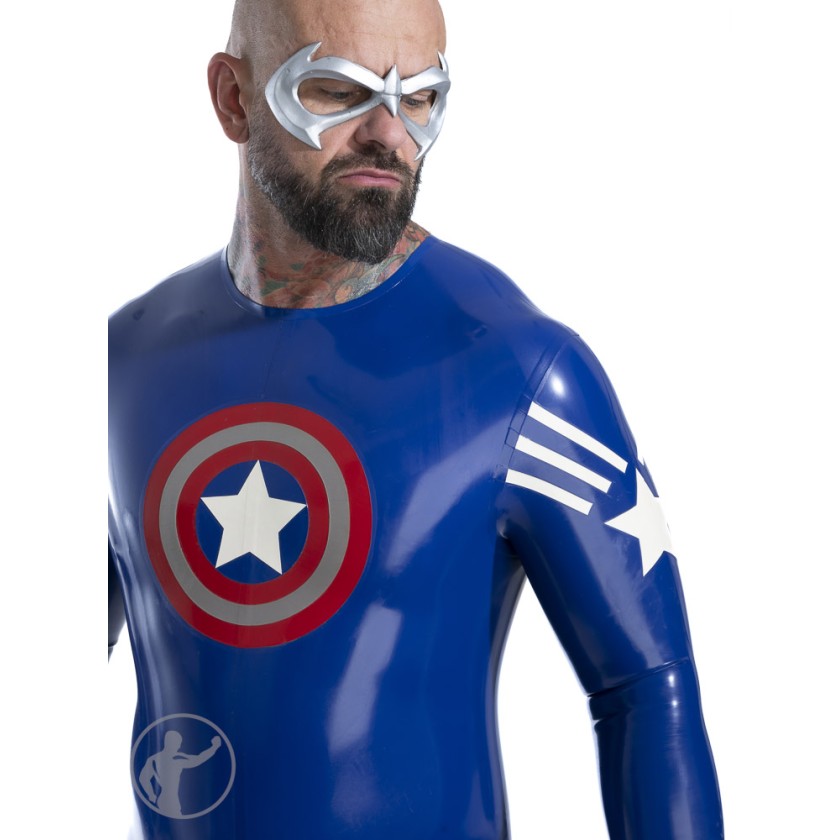 Rubber Captain America Catsuit