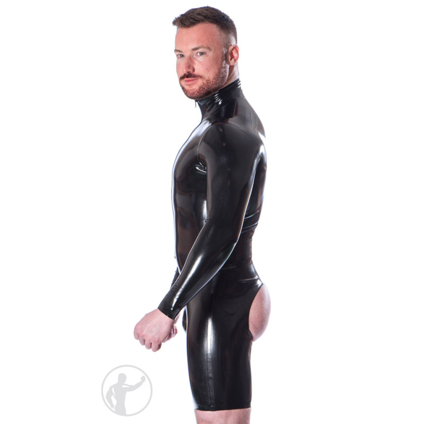 Rubber Cycle Chaps Suit