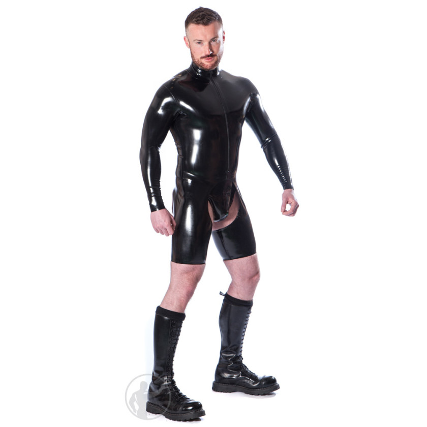 Rubber Cycle Chaps Suit