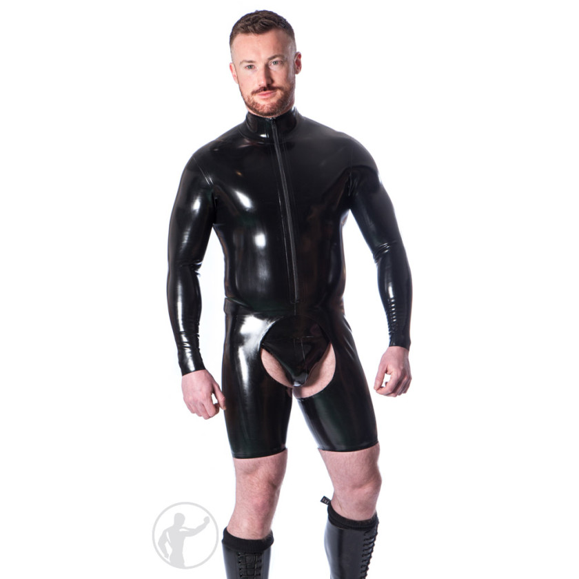 Rubber Cycle Chaps Suit